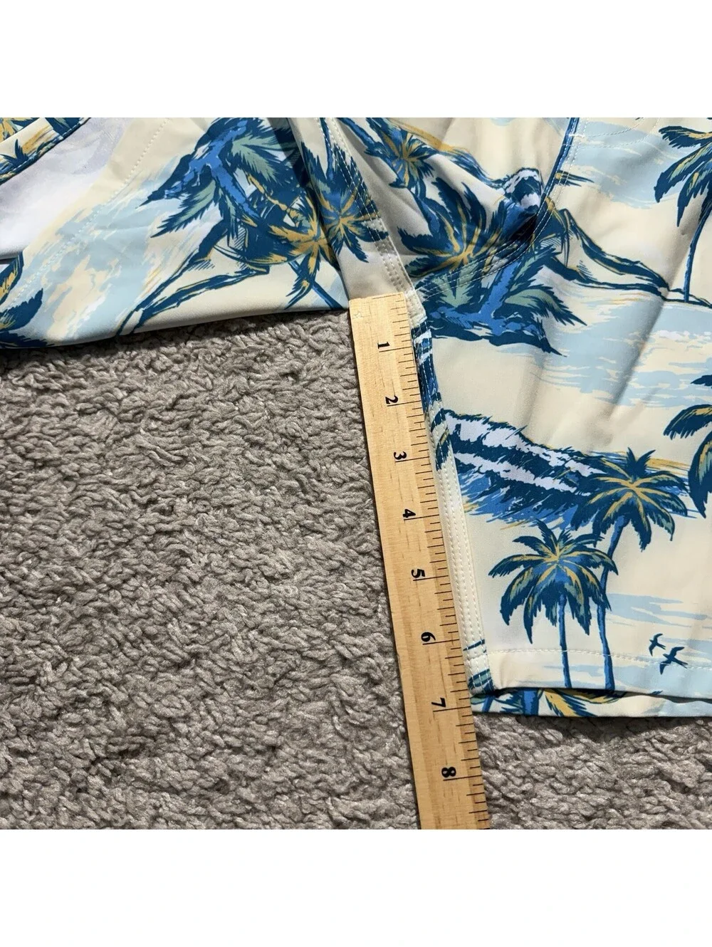 O’Neill Hyperfreak Boardshorts Blue & White Tropical Palm Swim Trunks Mens XL